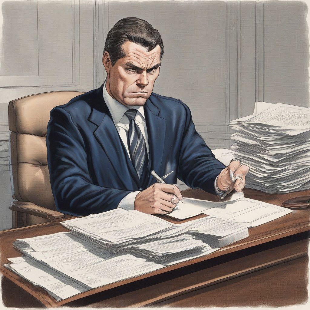 lawyer reviewing documents